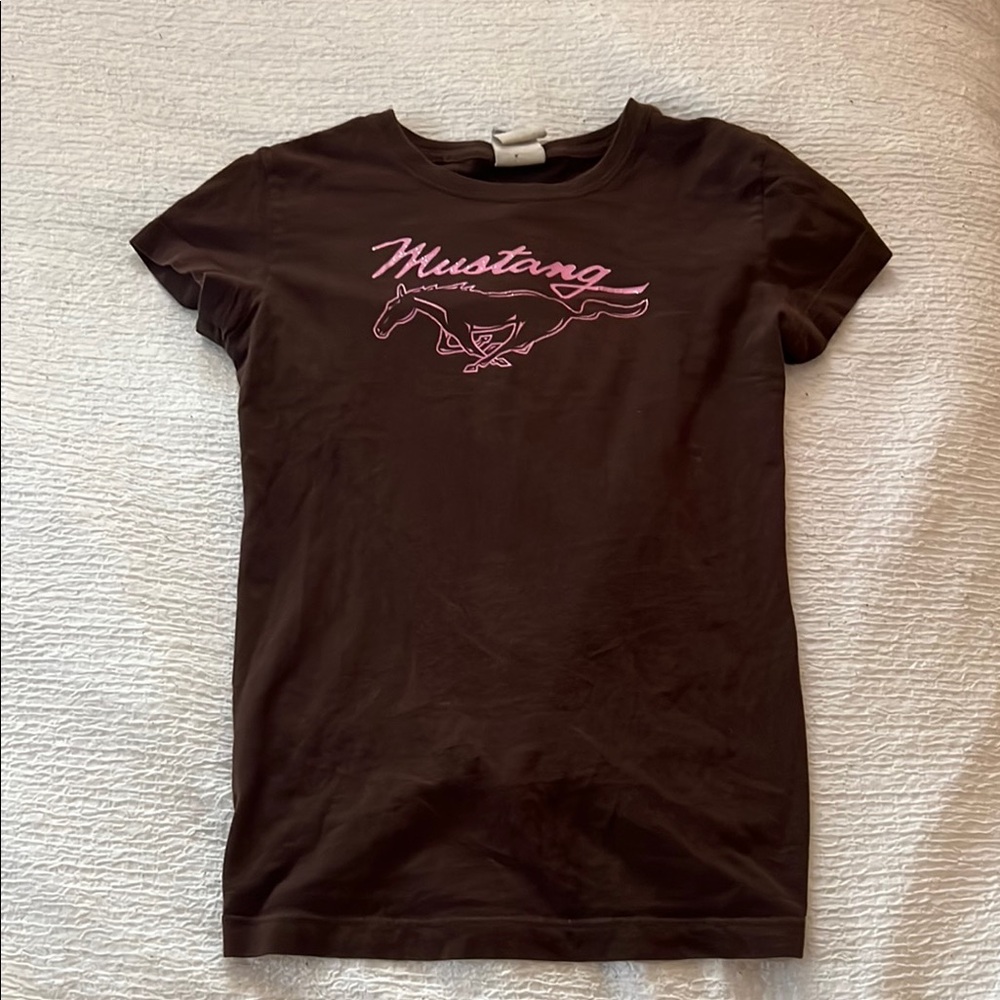 Women's Brown Short Sleeve Tee
